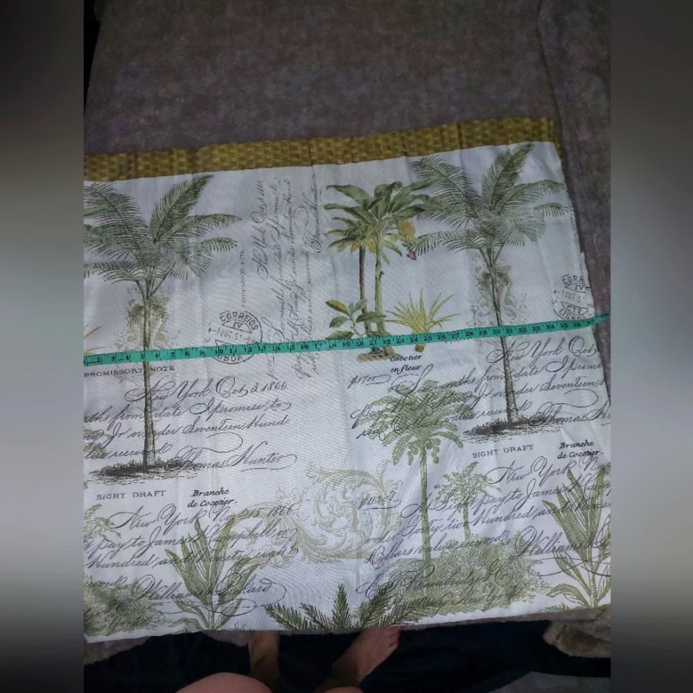 Avanti Linens Fabric Shower Curtains with Palm Design